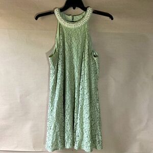 Altar’d State Green Lace Dress. Mini. Size L